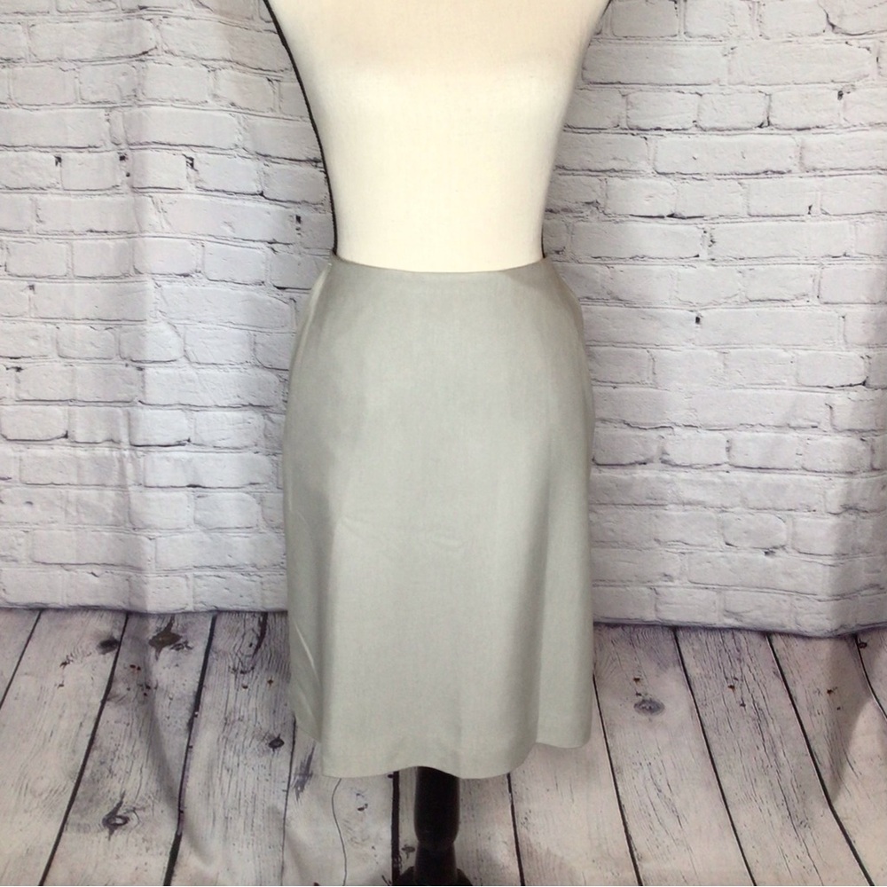 Banana Republic Taupe A-Line Silk Skirt 8 NWT